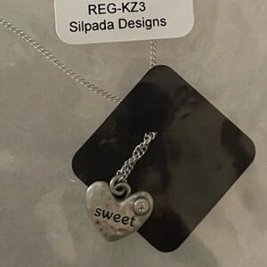 NEW Silpada Sterling Silver Heart Necklace SWEET